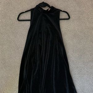 Velvet mock neck dress